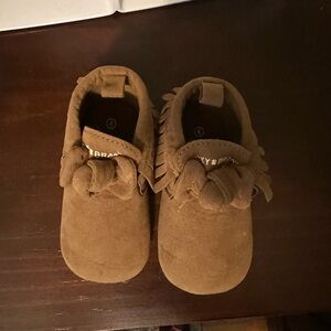 Brown Suede Kids Moccasins